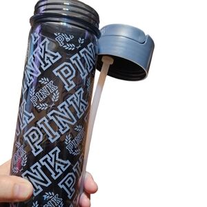 PINK Victoria's Secret Blue Tumber with straw